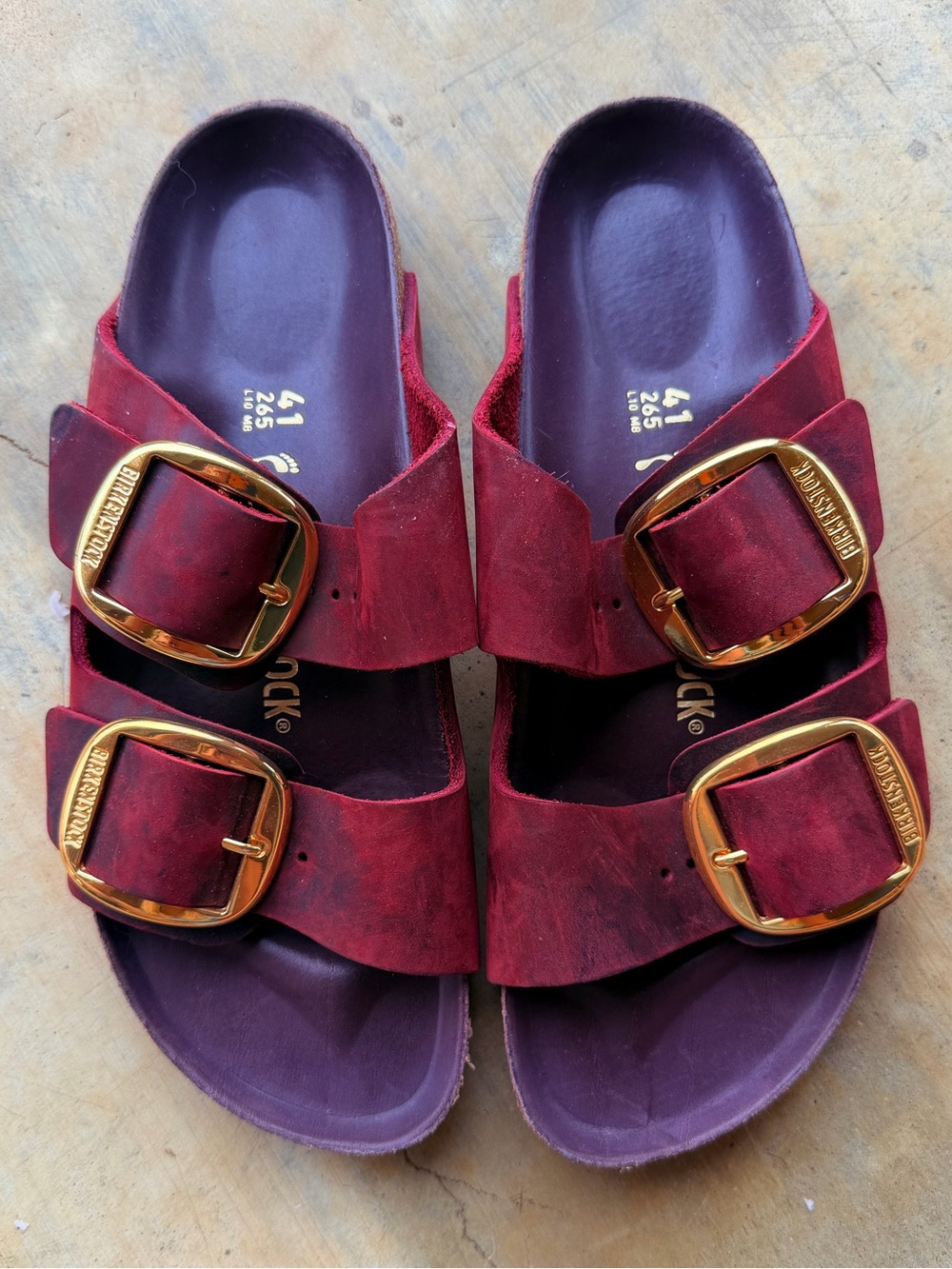 Birkenstock 41 100% Leather Zinfandel